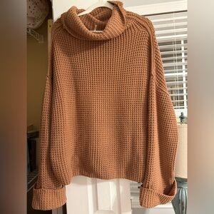 Free people brown cowl neck sweater 🤎